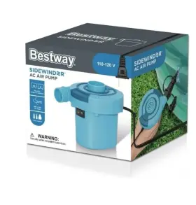 Bestway 821808039593 Sidewinder Ac Electric Air Pump 110-220v Airbeds Pool Toys Floats Mats
