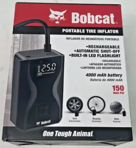 Bobcat 71338-bo Tire Inflator Portable Air Compressor 4000 Mah 150 Psi - 3x Fast