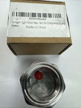 Boltigen 44484 Sight Glass 1 Inch Npt Hex Body Stainless Air Compressor Oil Flow Plug