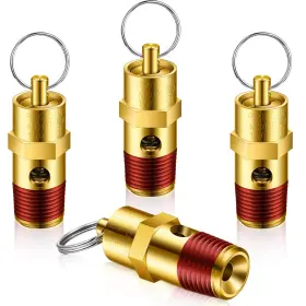 Bonuci Ps-bonuci-630 4 Pcs 1/4 Inch Male Npt Safety Valve Air Compressor Pressure Relief Brass