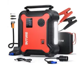 Branded 313057465440 5-in-1 Portable Jump Starter With Air Compressor Car Battery Booster Usb Dc Output