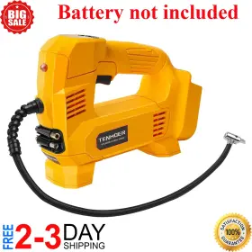 Branded 3464 Cordless Tire Inflator Air Compressor For Dewalt 20v Max Battery 150psi Portabl