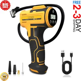 Branded 356547 Cordless Car Tire Inflator Portable Air Compressor Pump With Pressure Gauge