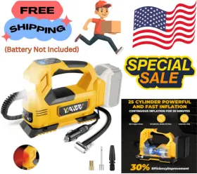 Branded 456562 Cordless Tire Inflator Air Compressor For Dewalt 20v Max Battery 160psi Portabl
