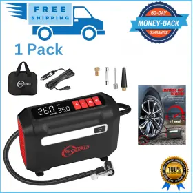 B0c6g Branded Heavy Duty Electric Air Tire Pump 12v Inflator Auto Car Truck Compressor Portabl