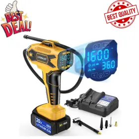 Czk-3694 Branded Cordless Tire Inflator Air Compressor For Dewalt 20v Max Battery Portable Handh