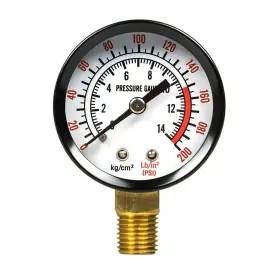 Ga0250200gc Branded 200 Psi Rolair Air Compressor Gauge Side Mount 1/4 Inch Replacement New