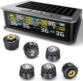 T156 Branded 6-wheel Rv Tire Pressure Monitoring System Tpms - 6 Sensors And