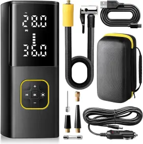 Branded01 313057353327 Portable Tire Inflator 150psi Cordless Air Compressor With Digital Gauge