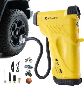 Branded01 744110631364 12v Cordless Tire Inflator With Lcd Display 150psi High Pressure Air Compressor