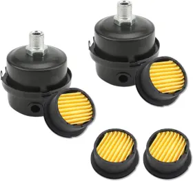 Wt-202305-17 Branded01 Pack Of 2 Air Compressor Silencer With Replacement Elements 1/4 Inch Thread Com