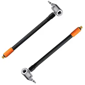 020001m6 Brliantux M6 Locking Air Chuck With Hose Standard Tire Valve Fine Thread Infla