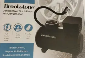 Bk1437 Brookstone New Auto Tire Inflator Air Compressor 300 Psi 12v Car Outlet Sealed