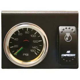 42077 Bulldog Winch 150psi Dual Air Pressure Gauge Switch Bracket Set