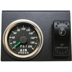 42079 Bulldog Winch 200psi Dual Air Pressure Gauge Switch Bracket Set