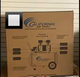 15020c California Air Tools 2hp 15 Gal Quiet And Oil-free Steel Compressor New