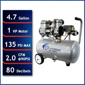 California Air Tools 850053943881 4710w Quiet Oil-free 1 Hp Compressor - New