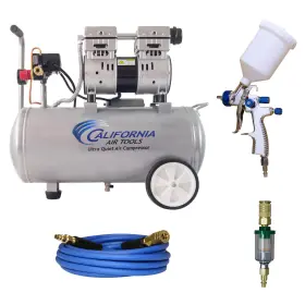 8010 California Air Tools 850053943980 Pk 1.0 Hp Ultra Quiet And Oil-free Compressor Lvlp Spray Paint Inch
