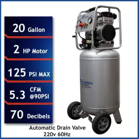 Cat-20020ad-22060 California Air Tools 20 Gal. 2.0 Hp 220-volt 60 Hz Ultra Quiet And Oil-free