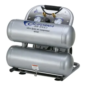 Cat-4610s California Air Tools Ultra Quiet And Oil-free 1.0 Hp 4.6 Gallon Steel Twin Tank Electric P