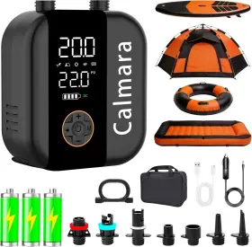 Calmara 705353291210 B1 Electric Paddle Board Pump Rechargeable 10000mah Cordless/12v Dc 22 Psi High