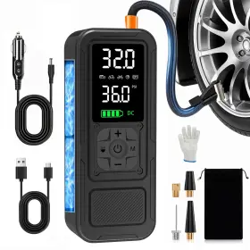 Calmara 740722830690 Y34 Tire Inflator Portable Air Compressor 4x Faster Inflation 10000ma