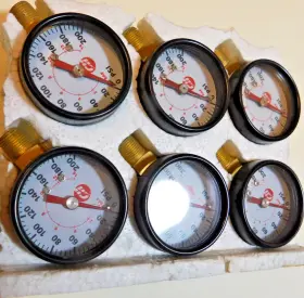 Campbell Hausfeld Ga016306av Air Gauge 1.5 Inch 200psi 1/8 Npt 6 Gauges Free Shipping New