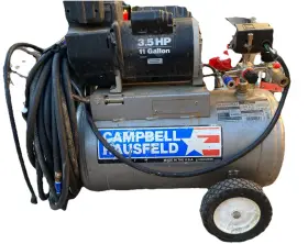Wl600605aj Campbell Hausfeld 3.5hp 11 Gal Portable Oil-free Air Compressor 125 Psi 115v