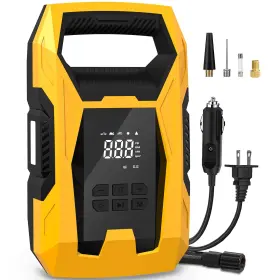 T2221-eu-y Carsun Ac Dc Tire Inflator Portable Air Compressor Dual Power For Home 110v And Car