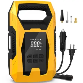 T2221-y Carsun Ac/dc Tire Inflator Portable Air Compressor Dual Power For Home 110v