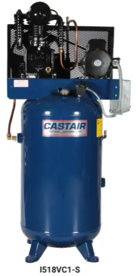 I718vc1-s Castair 7.5hp - 208/230v 1ph Air Compressor 80gallon 175psi