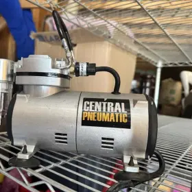 47716 Central Pneumatic Oilless Airbrush Compressor 58 Psi Regulator Trap