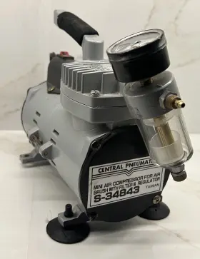 S-34844 Central Pneumatic S34843 Mini Air Compressor For Airbrush Damaged Meter