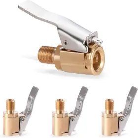 Riv202603 China 4 Pack 8mm Brass Tire Air Chuck - Twist-on To Quick Lock-on Conversion Adapter
