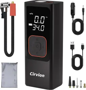 C-5654 Cirvion Tire Inflator Portable Air Compressor 25000mah And 150psi Cordless Pump For C