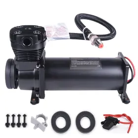 X480c-14-bk Cnraqr 200psi Heavy Duty Air Train Horn/air Ride Suspension Compressor 12v 1/4npt Pn