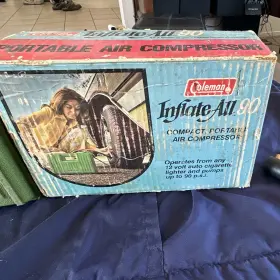 Coleman 3.30516 Inflate-all 90 12v 90psi Portable Oil-free Air Compressor Kit Case