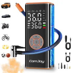 Xm-8024 Comjoy Tire Inflator Portable Air Compressor Cordless Pump For Car Tires Recha Xm-8024 Comjoy Tire Inflator Portable Air Compressor Cordless Pump For Car Tires Recha