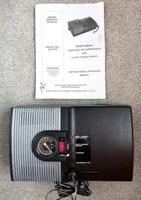 Craftsman 75116 Cordless 250 Psi 12-volt Power Supply Air Compressor/inflator-deflator