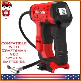 Cmce521b Craftsman V20 Cordless Tire Inflator Bare Tool Only With Digital Pressure Gauge Cmce521b Craftsman V20 Cordless Tire Inflator Bare Tool Only With Digital Pressure Gauge