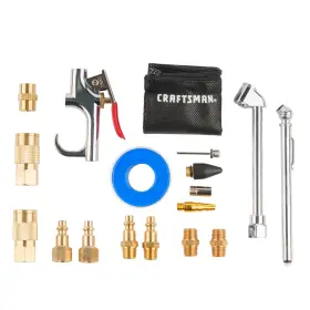 Craftsman Cmxztsg1004nb 18-piece Air Compressor Accessory Kit Tire Inflator Blow Gun Brass