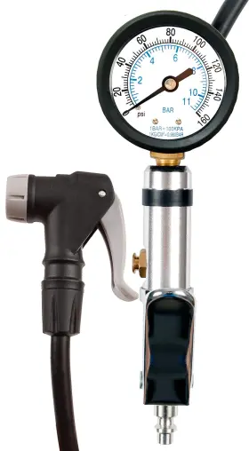 Cyclospirit Tig11 Universal Bicycle Tire Inflator Gauge With Auto-select Valve Type - Presta An