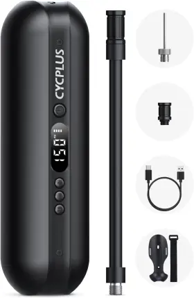 Cycplus 445006693628 Electric Air Compressor Portable Bicycle Pump Car Tire Inflator Max 150