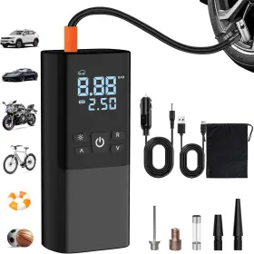 Cqb-01 Dcv Tire Inflator Portable Air Compressor 150 Psi Pump For Car Tires With D