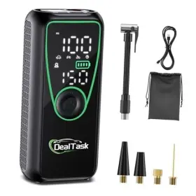 T05-d Dealtask Tire Inflator Portable Air Compressor 150psi Fast Inflation With 4000mah
