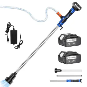 Dejunpiool Xc-p025 Cordless Stick Water Transfer Pump With 2x4000mah 21v Batteries-45 Mins Long