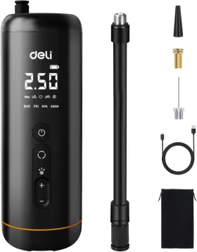 Deli 445032515567 Tire Inflator Air Compressor Portable 2x Faster Inflation Cordless Bike Pu Deli 445032515567 Tire Inflator Air Compressor Portable 2x Faster Inflation Cordless Bike Pu