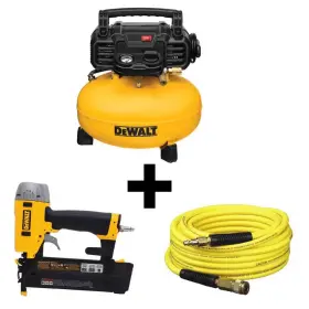Dewalt 313045975975 6 Gal. 165 Psi Electric Pancake Air Compressor With 18-gauge Pneumatic 2 Inch Bra
