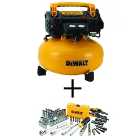 Dewalt 885911022781 6 Gal. 165 Psi Electric Air Compressor And 1/4x3/8 Inch Drive Chrome 108 Pc Dewalt 885911022781 6 Gal. 165 Psi Electric Air Compressor And 1/4x3/8 Inch Drive Chrome 108 Pc