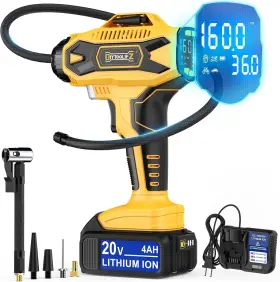 Sku121030003 Dewalt Cordless Tire Inflator For 20v Battery Portable Air Pump With 4.0ah Batt
